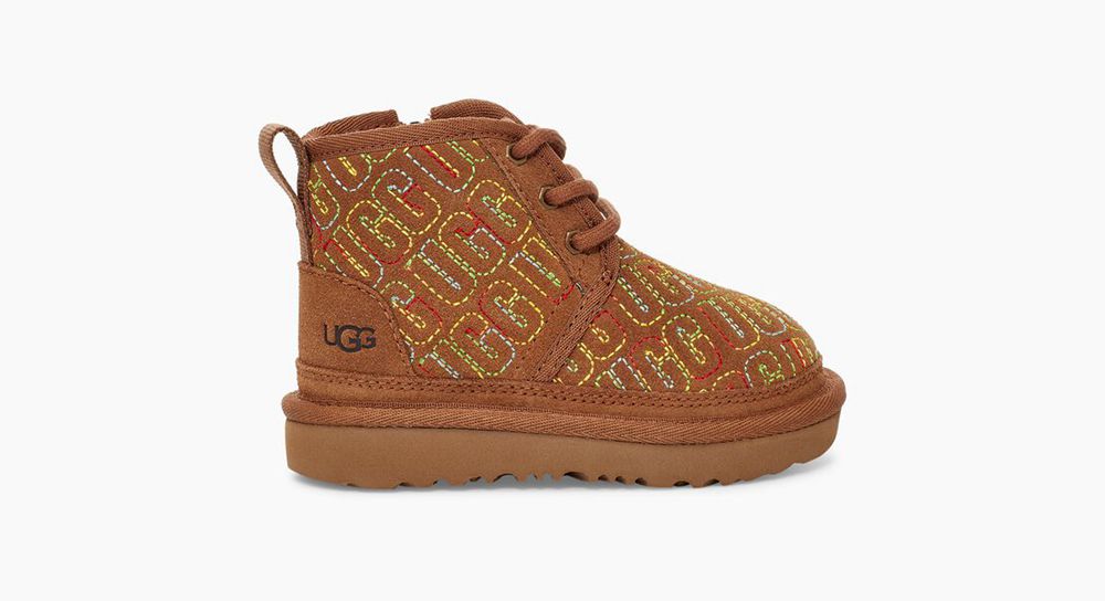 Ugg Classic Boot Toddlers - Ugg Neumel Ii Graphic Stitch Brown - 308ESNXGQ